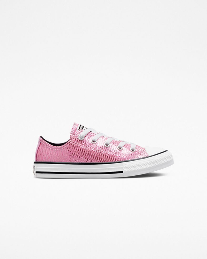 Tenisky Nizke Converse Chuck Taylor All Star Glitter Dievcenske Ruzove Čierne | SK NFPMJ0